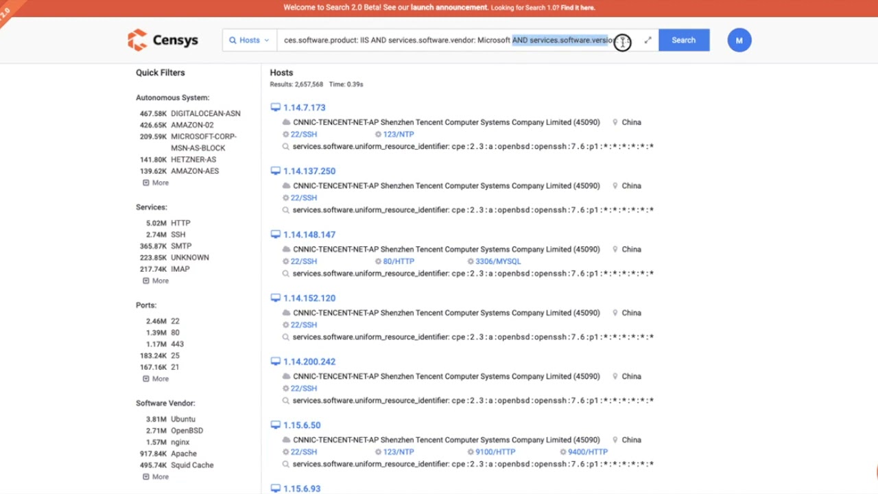 Censys Search 2.0 | Improved Software Detection and Parsing