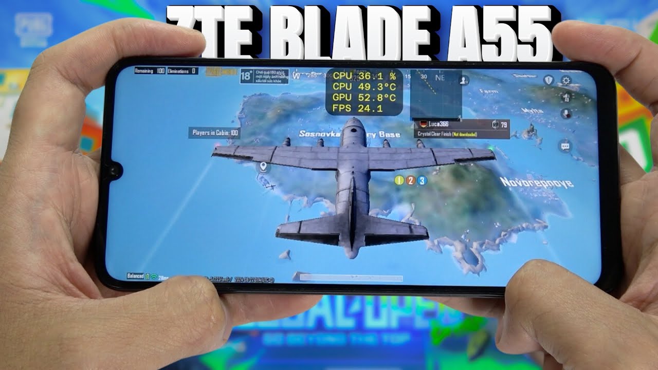 ZTE Blade A55 test game PUBG Mobile | Unisoc SC9863A