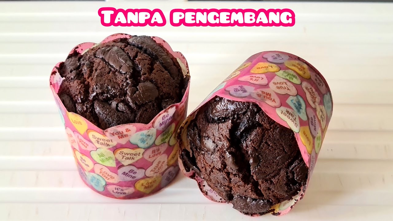 No mixer, no baking powder, no baking soda, no pengembang. Chocolate Muffin ala bakery