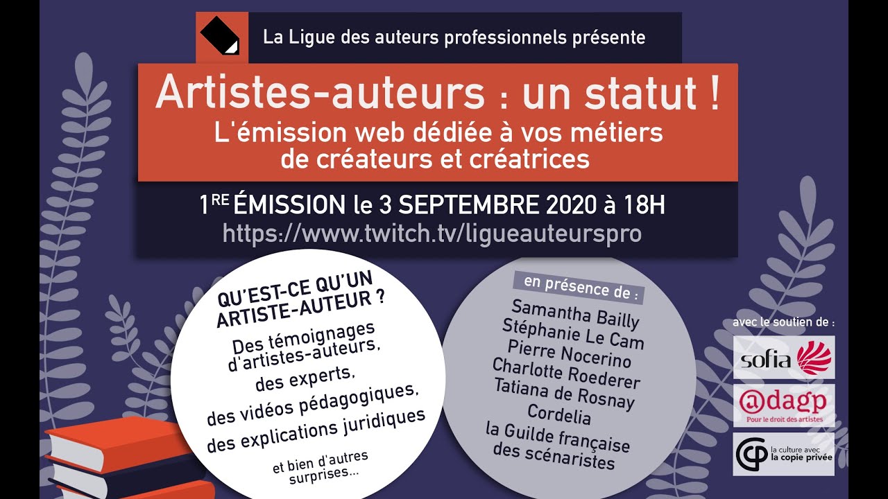 Artistes-auteurs, un statut ! - 1ère web-émission - Qu'est-ce qu'un artiste-auteur ?