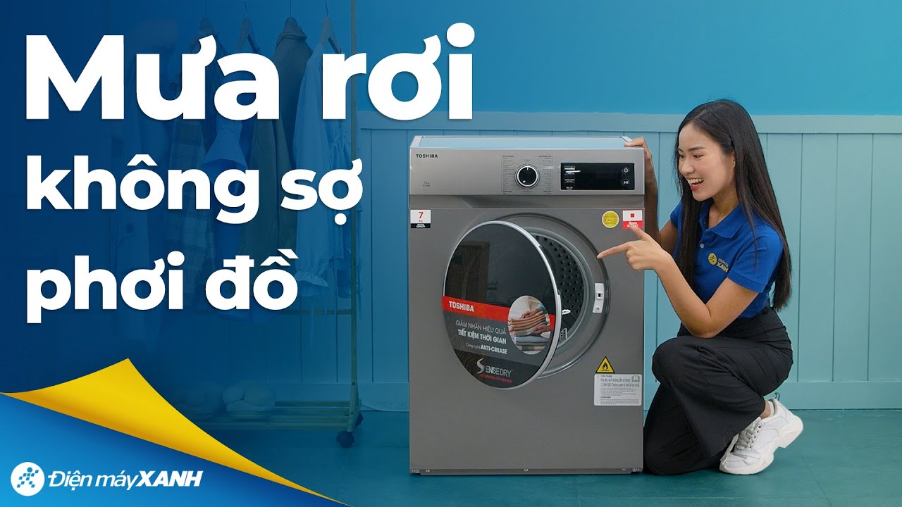 Không ngại nắng mưa vì đã có MÁY SẤY QUẦN ÁO Toshiba, đồ nhanh khô không tốn công phơi