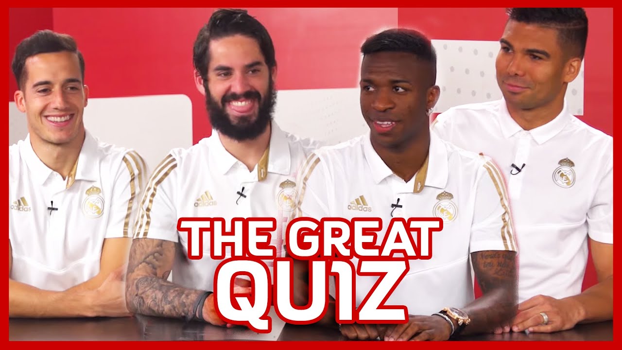 THE GREAT QUIZ - Lucas Vázquez, Isco Alarcón, Vinícius y Casemiro | Real Madrid | Sabor a Fútbol
