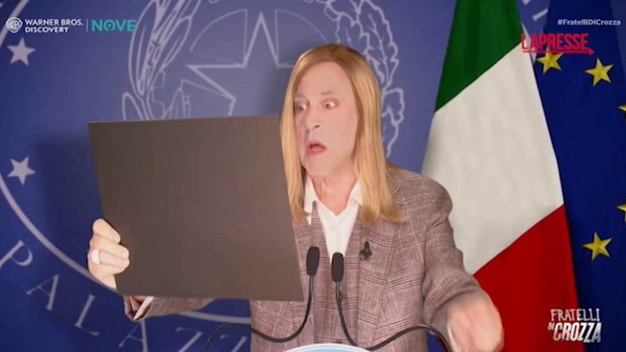 Crozza imita Meloni, la furia della premier contro Pagnoncelli: &laquo;Testa de rapa...&raquo;