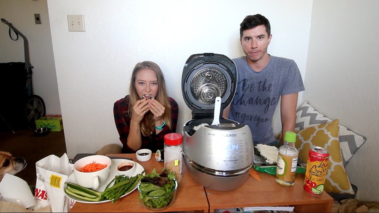 COUPLE EATS 5 POUNDS OF RICE | MUKBANG