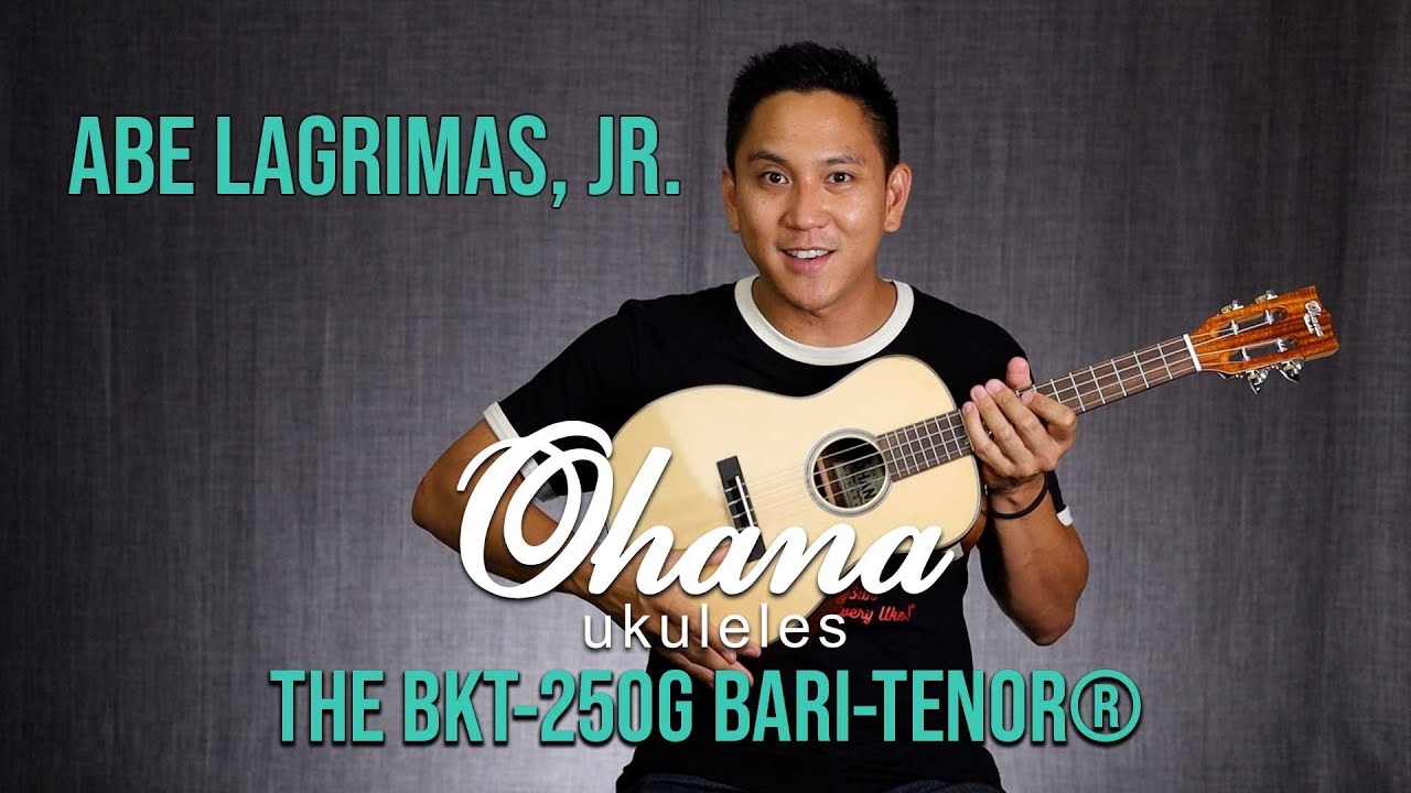 Abe Demos the Ohana BKT-250G All Solid Spruce and Acacia Bari-Tenor&reg;️ Ukulele