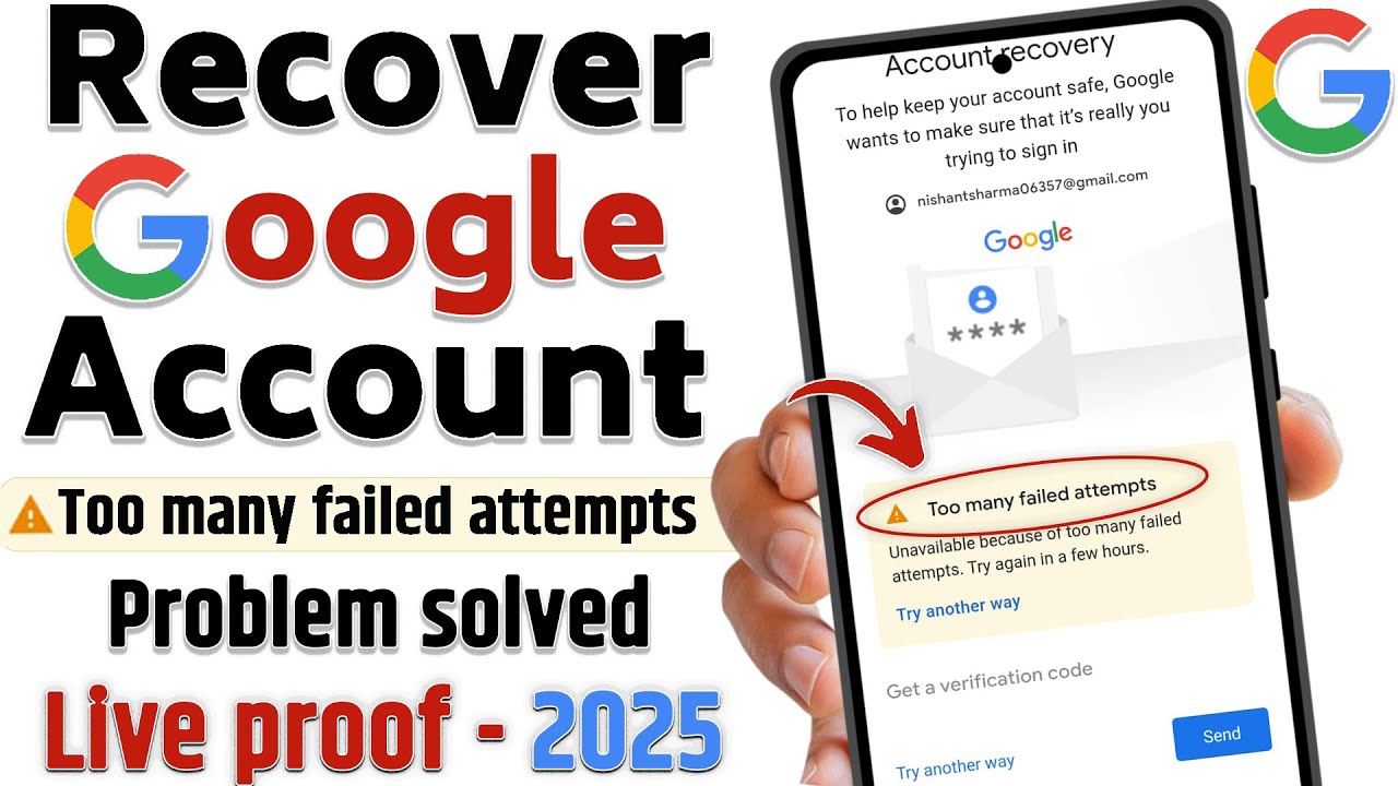 Too many failed attempts Gmail Account Recovery | 2step verification gmail forgot password deeputech