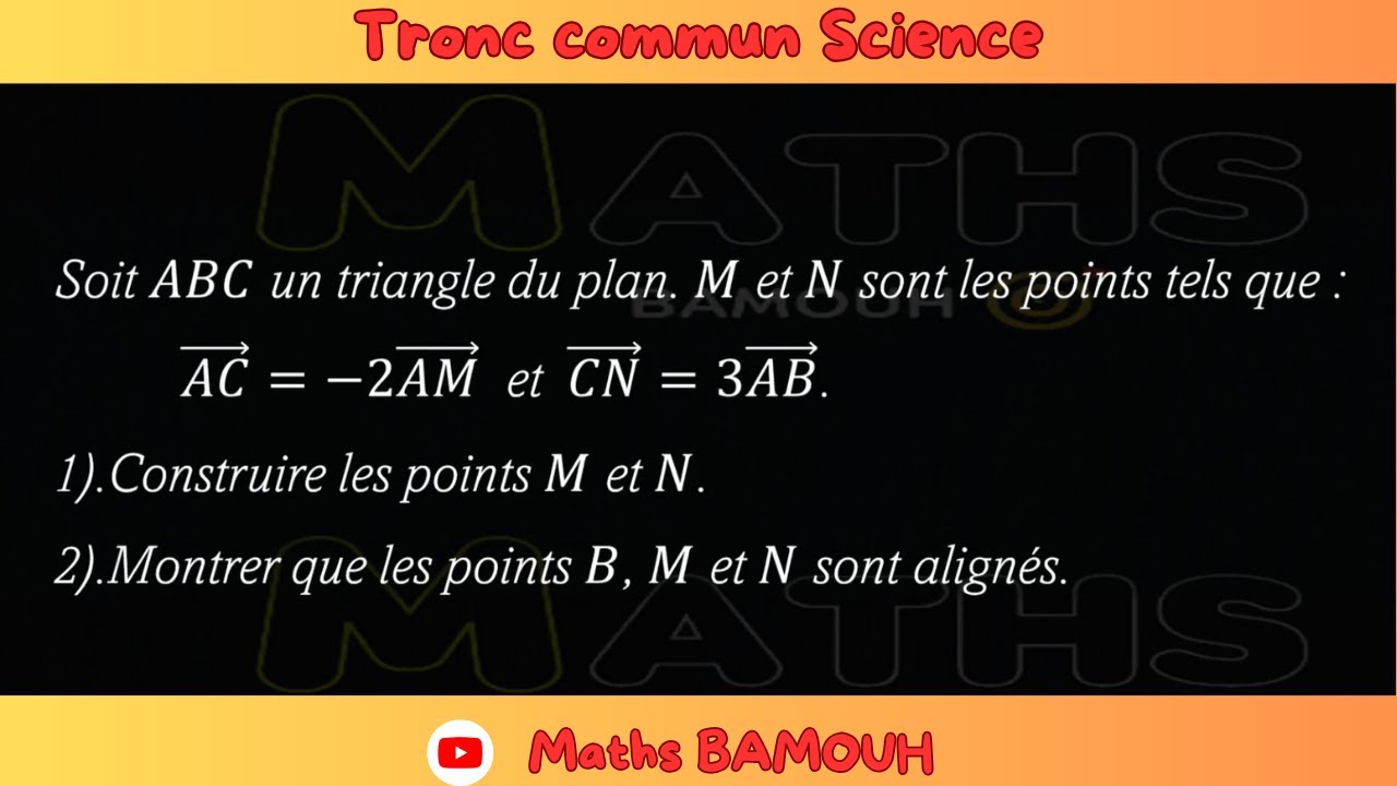 Exercice En Calcul Vectoriel Dans Le Plan
