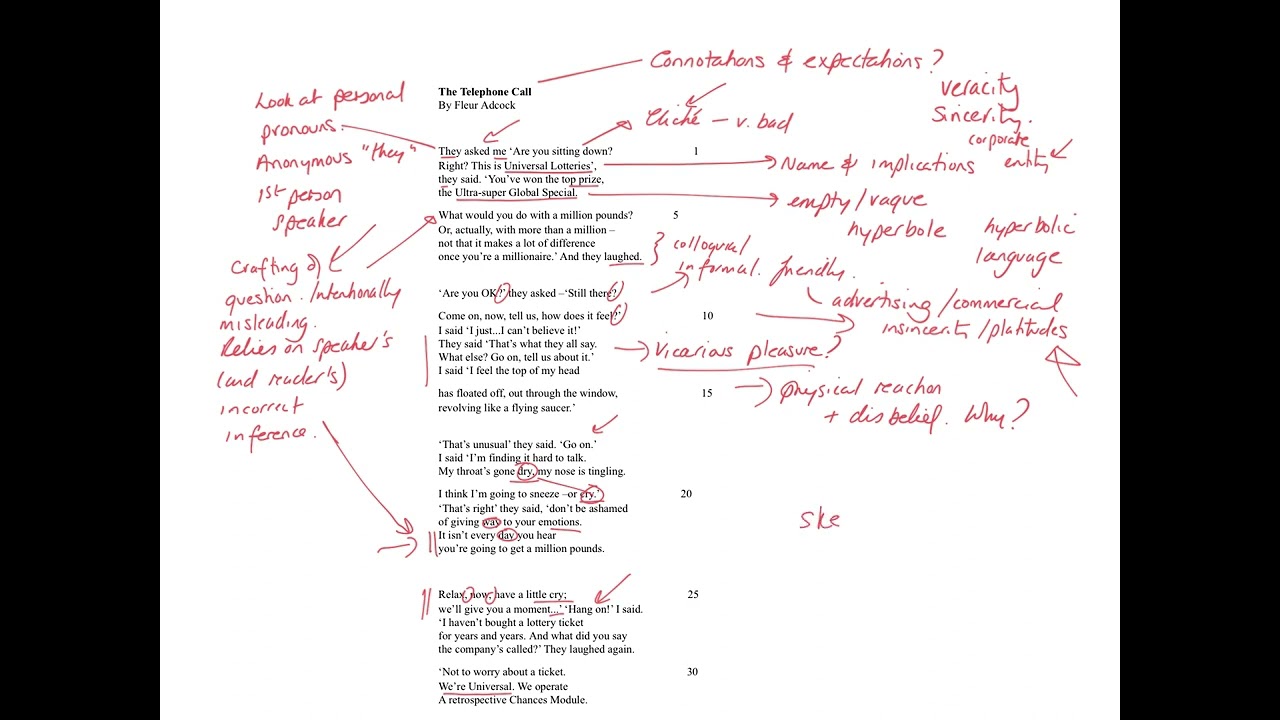 The Telephone Call by Fleur Adcock