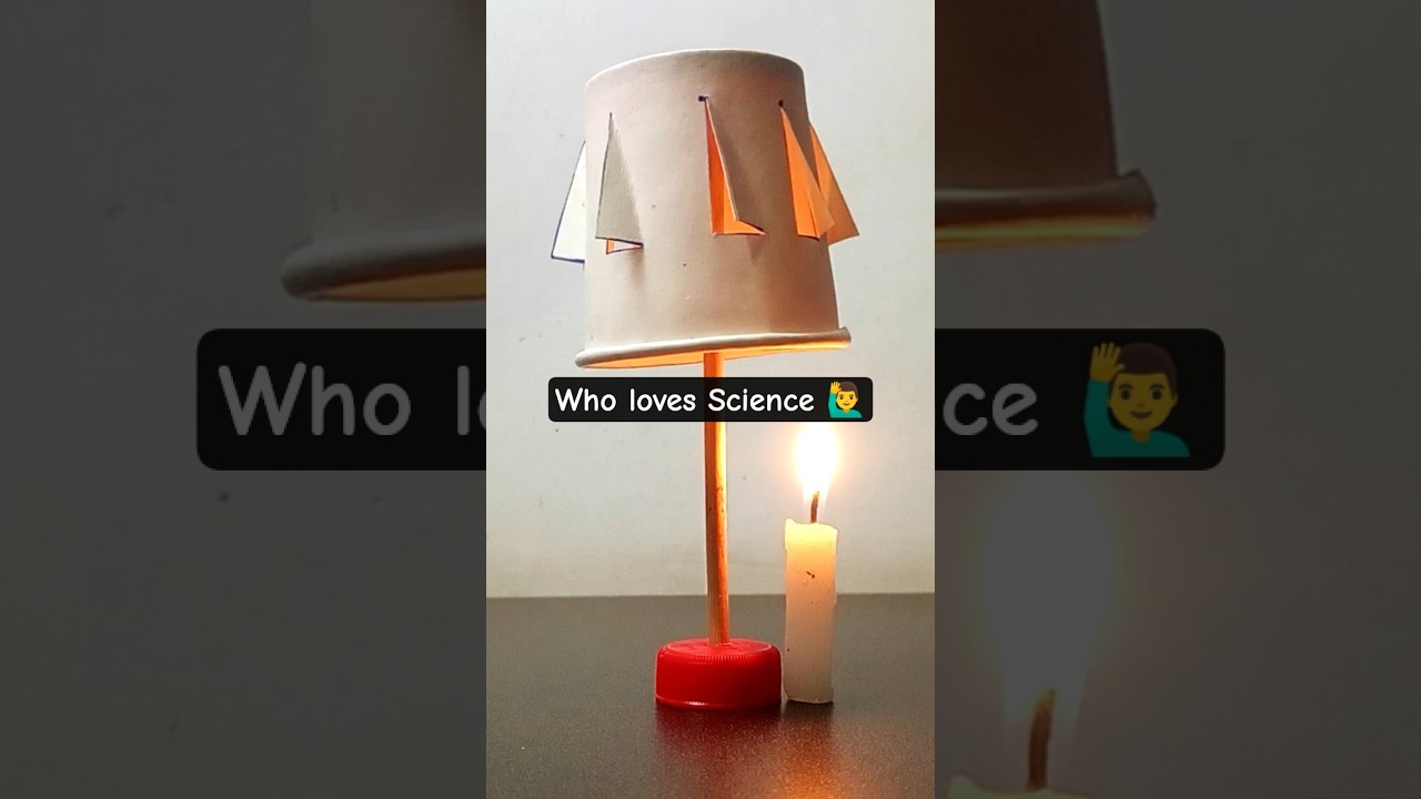 This Paper Cup Turns Into a Spinning Lamp! #shorts #science