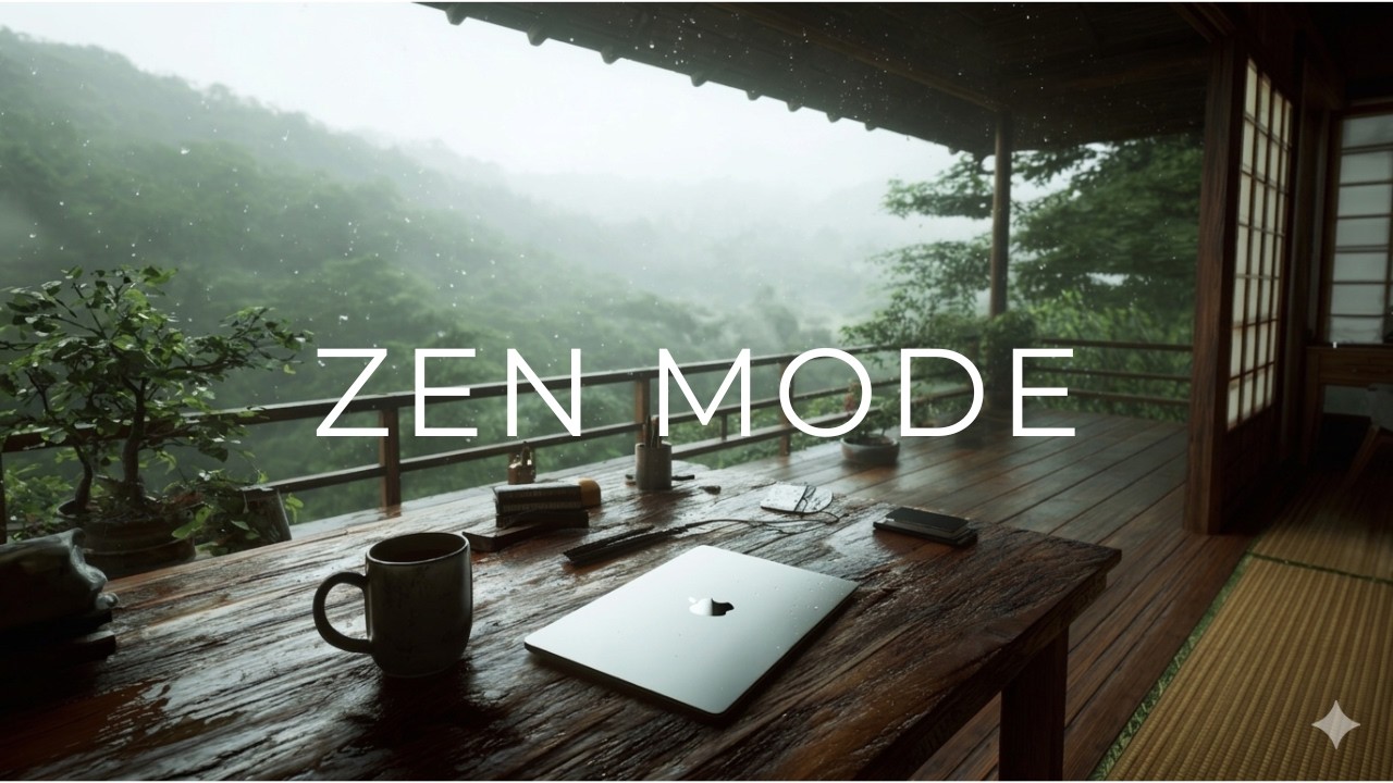 ZEN MODE | Deep Focus Music for Rainy Morning Work Session (No Distractions) 3 Hours