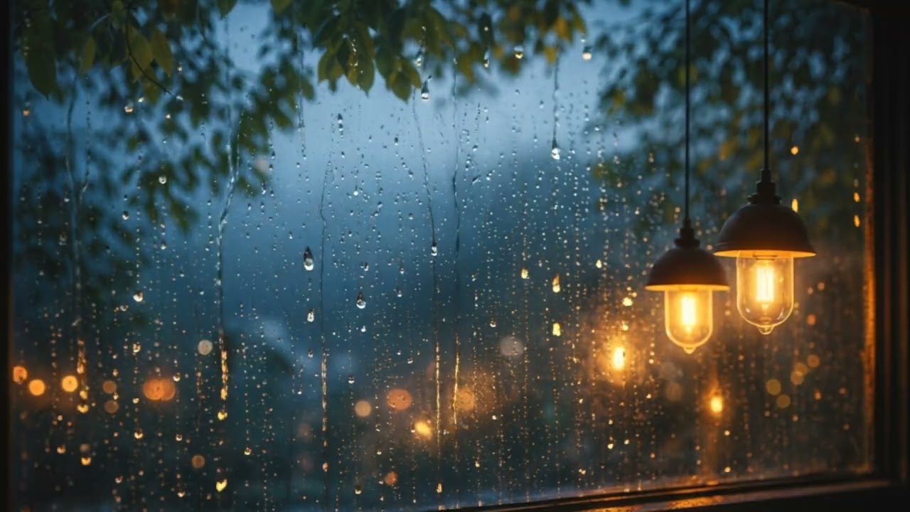Sleep Deeply 🌧️ Rain on Window for Relaxation | Night Rain Ambience