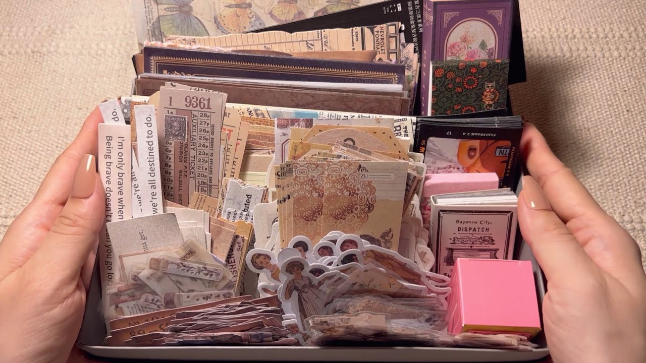 [빈티지 다꾸 ASMR] 오즈도로시 아이템으로 다이어리 꾸미기 | vintage journal | scrapbooking | no BGM