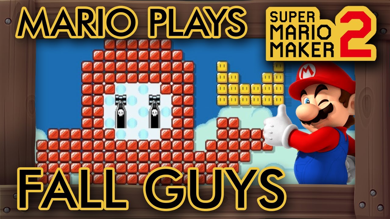 Super Mario Maker 2 - Mario Plays Fall Guys