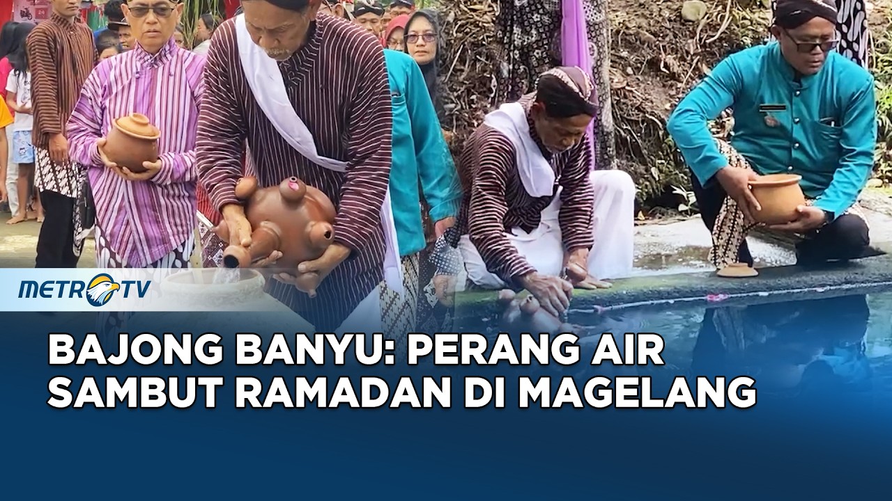Unik! Tradisi Perang Air Sambut Ramadan di Magelang