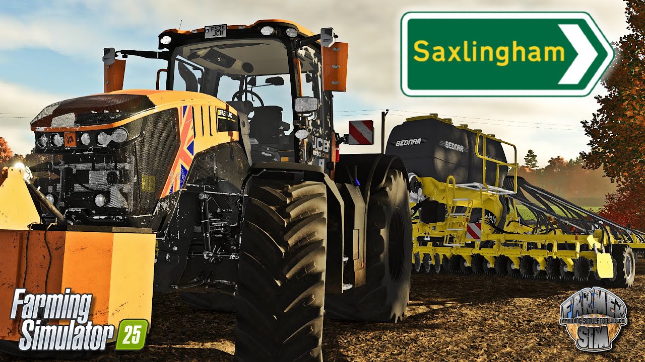 ВЫСАДКА КОРМА ДЛЯ СВИНЕЙ! - 🇬🇧 Сакслингем 🇬🇧 - Эпизод 12 - Farming Simulator 25