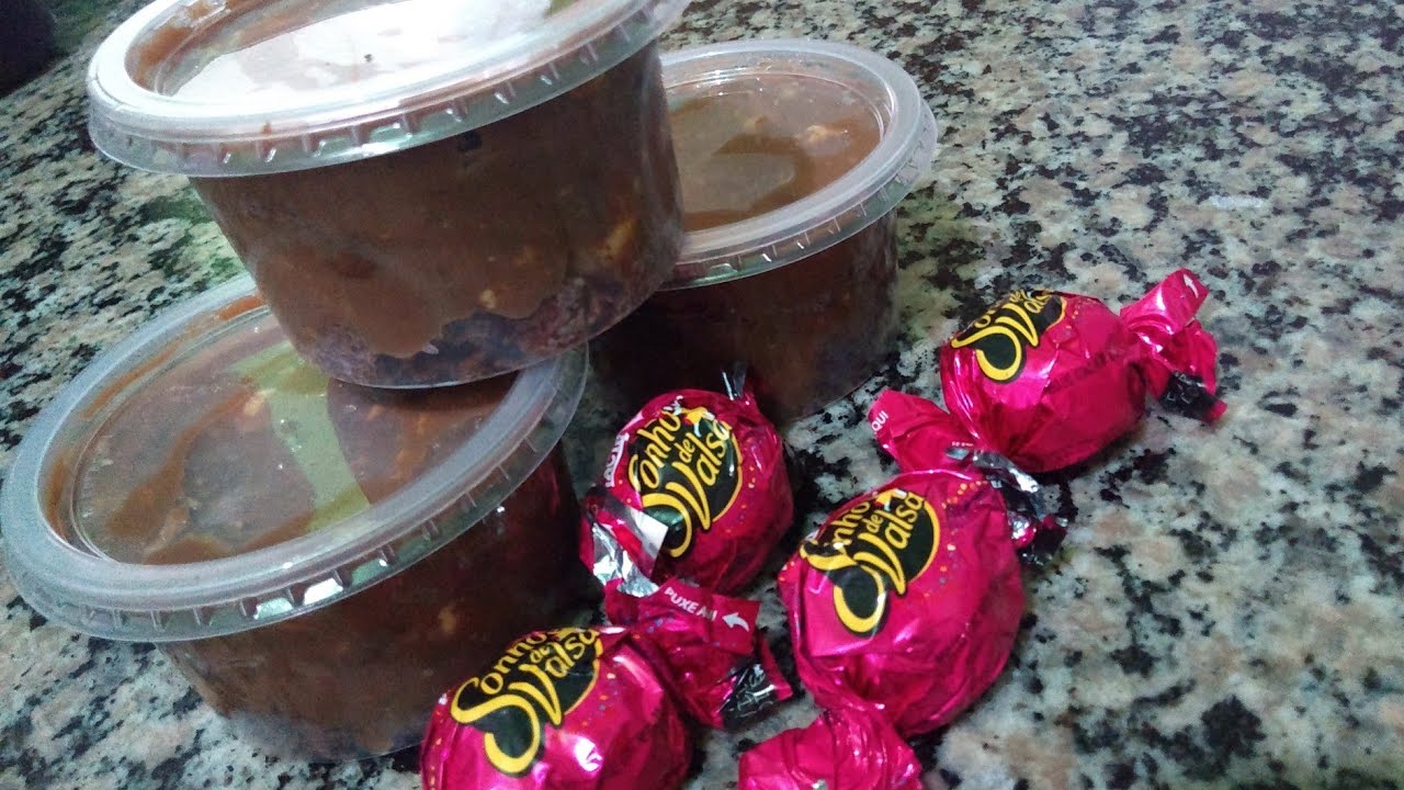Bolo de pote sabor sonho de valsa