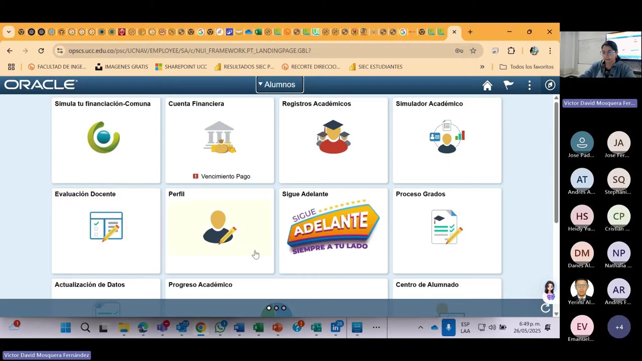 Proceso de matrícula UCC