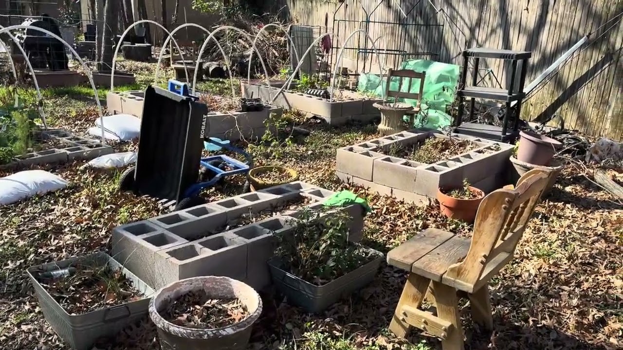 January 2026 farm and garden walk. It’s a mess yall!