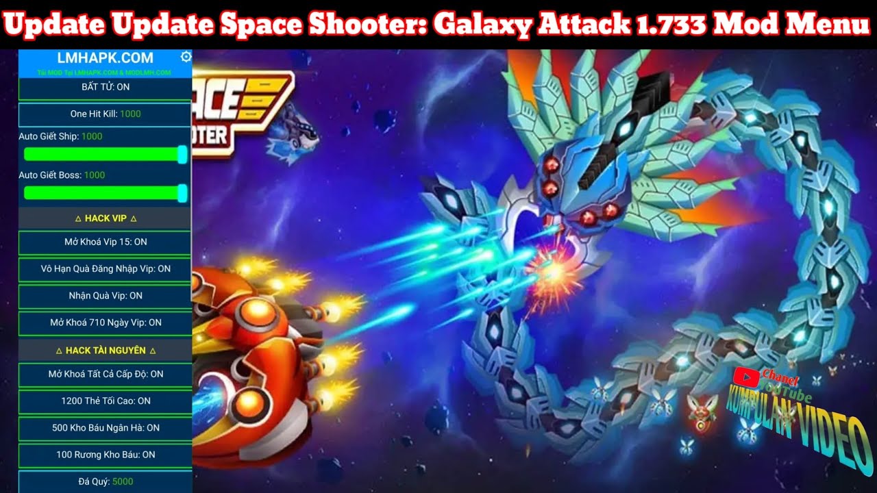 ✈️Update Space Shooter: Galaxy Attack 1.733 Mod Menu _ Online