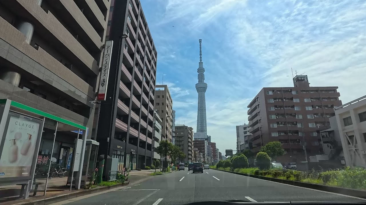 本所吾妻橋 松戸 国道6号線 車載動画 2倍速