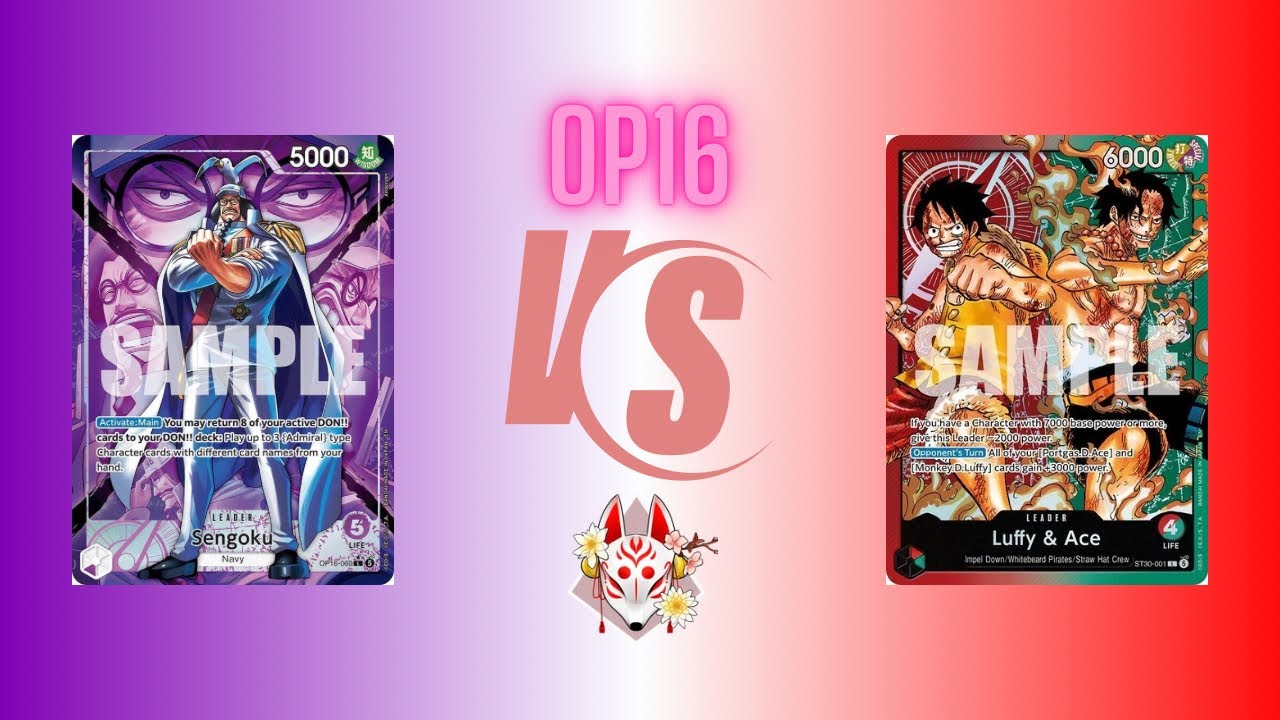 OP16 Purple Sengoku vs ST30 RG Luffy & Ace!!