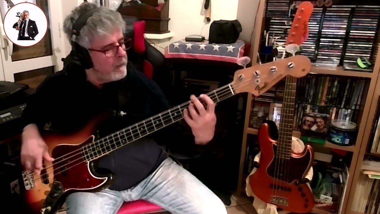 Bagno a mezzanotte by Elodie (personal bass cover) by Rino Conteduca with 1966 Fender jazz bass