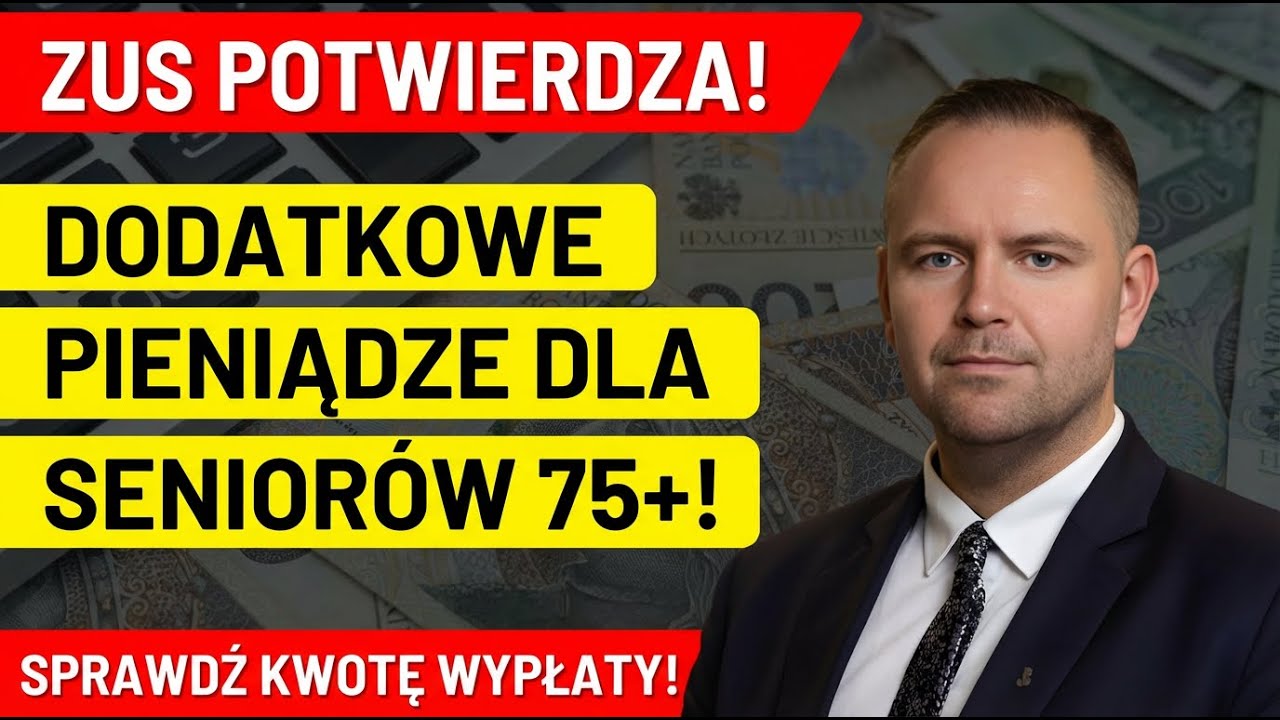ZUS potwierdza dodatkowe pieniądze dla seniorów 75+ – sprawdź kwotę wypłaty
