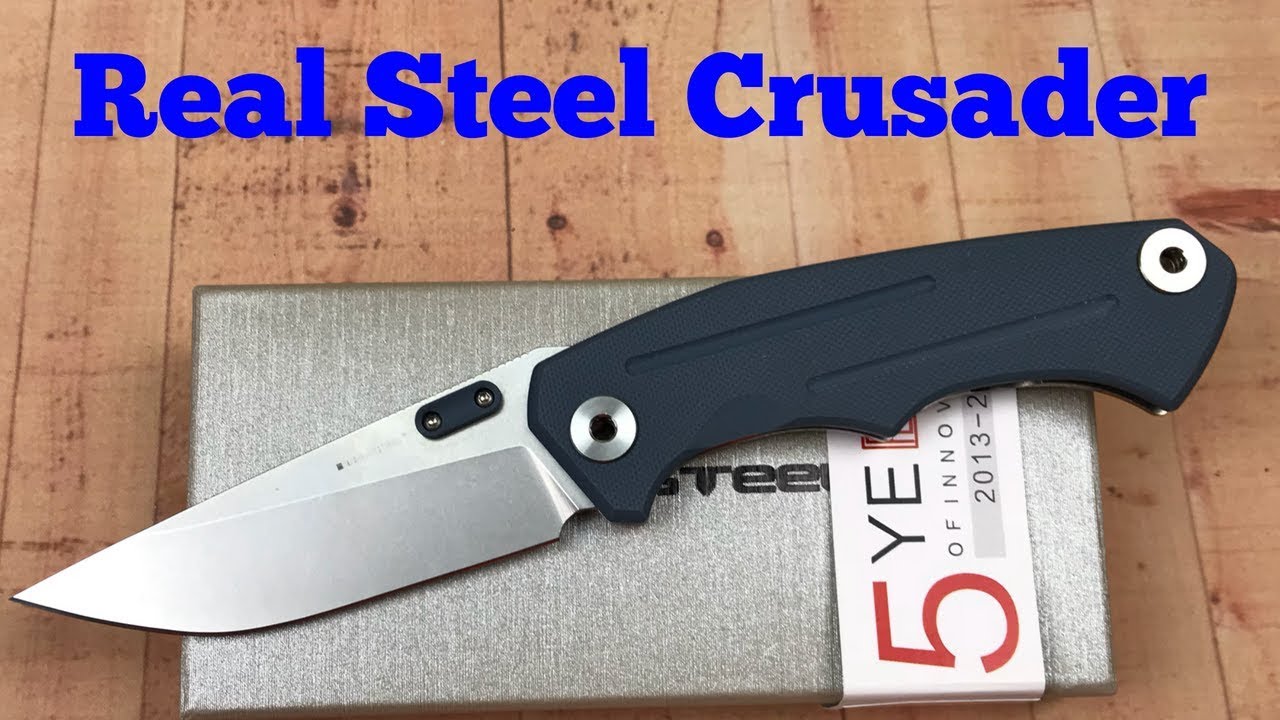 Real Steel 3701 Crusader framelock Knife   Poltergeist Works design