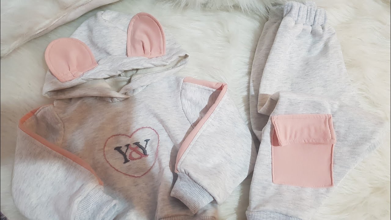 كيفية فصالة لباس رياضي لطفلة عمر سنتين طريقة سهلة و شرح مبسط /sweat a capuche /age 2 ans/