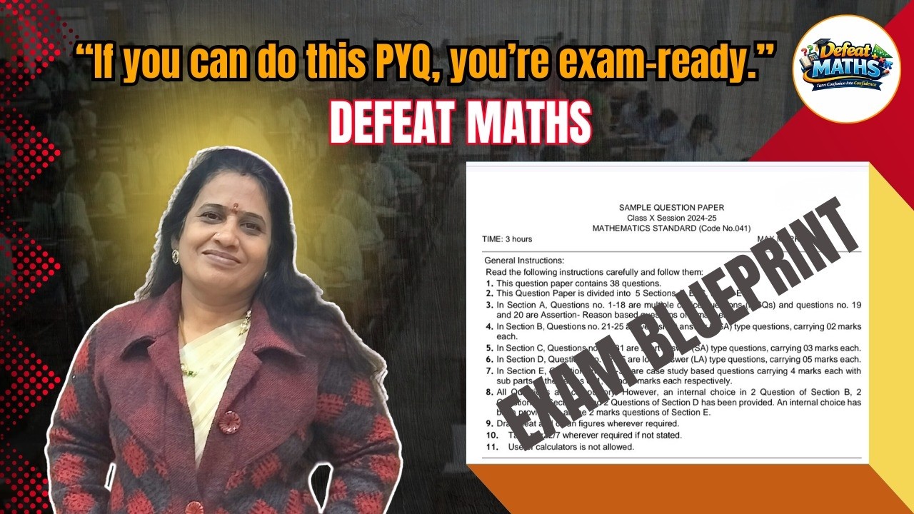 Solved Previous Year Maths Question Paper | Step-by-Step Solutions | CBSE Board | Defeat Maths