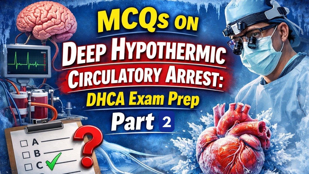 MCQs on Deep Hypothermic Circulatory Arrest DHCA Exam Prep Part 2 #cardiacperfusiontechnology