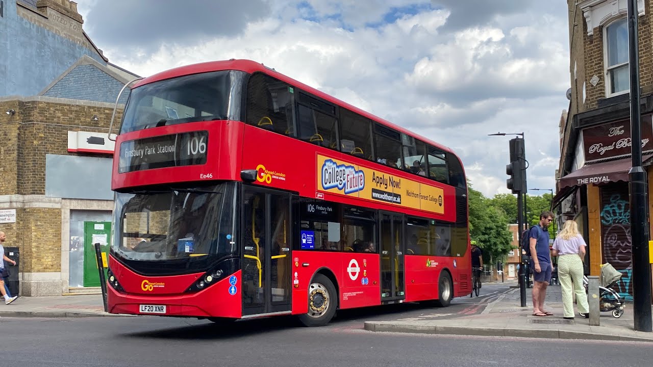 *Loud Motor* GoAhead London Route 106 |  Alexander Dennis Enviro400 EV City (Ee46, LF20XNR)
