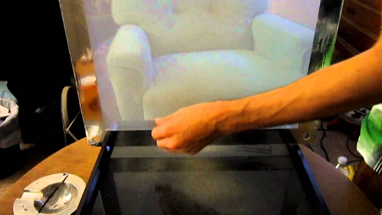The Higher Channel - Scraping DIY Kief Tray Silkscreen on Shadowbox - TheHigherChannel