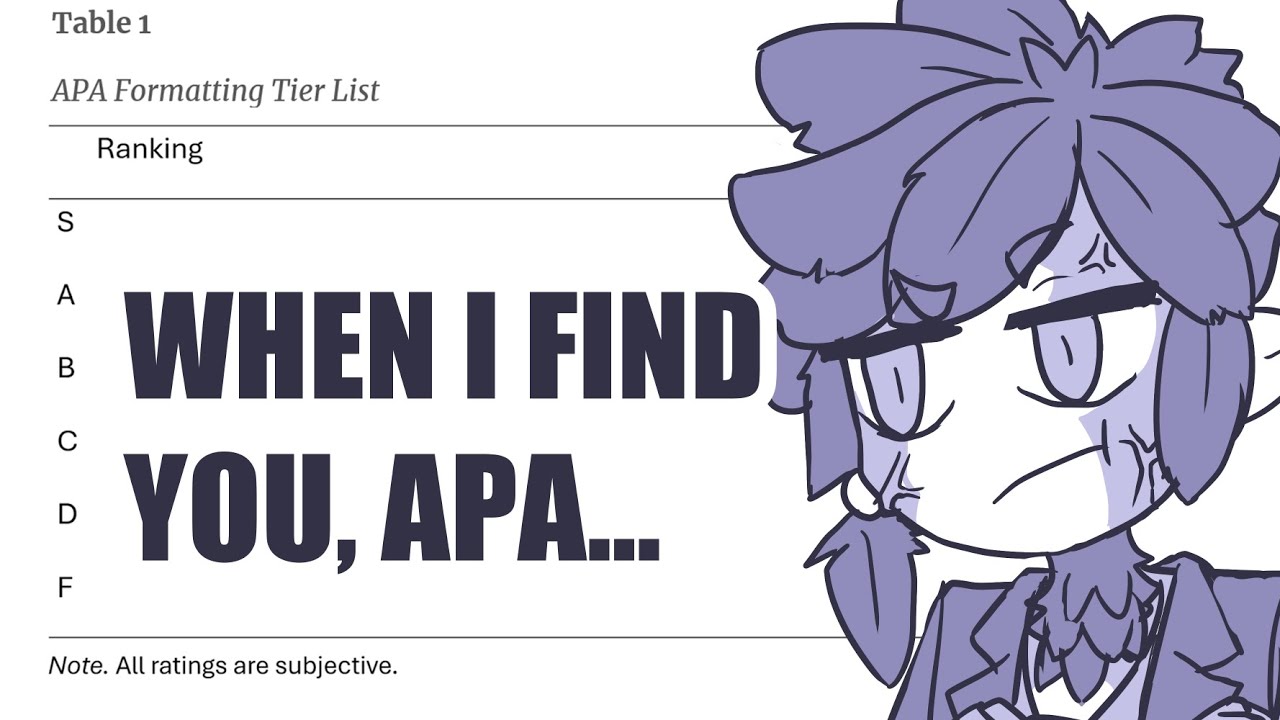 APA Style Rules Tier List