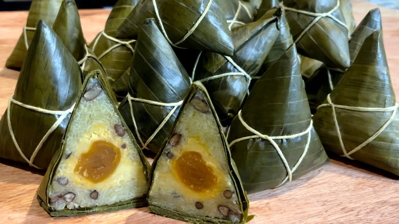 BÁNH Ú TRỨNG MUỐI, Cấp Tốc, Cách Gói Nhanh Và Dể, Dẻo Ngon | Salted Egg Glutinous Rice Cake