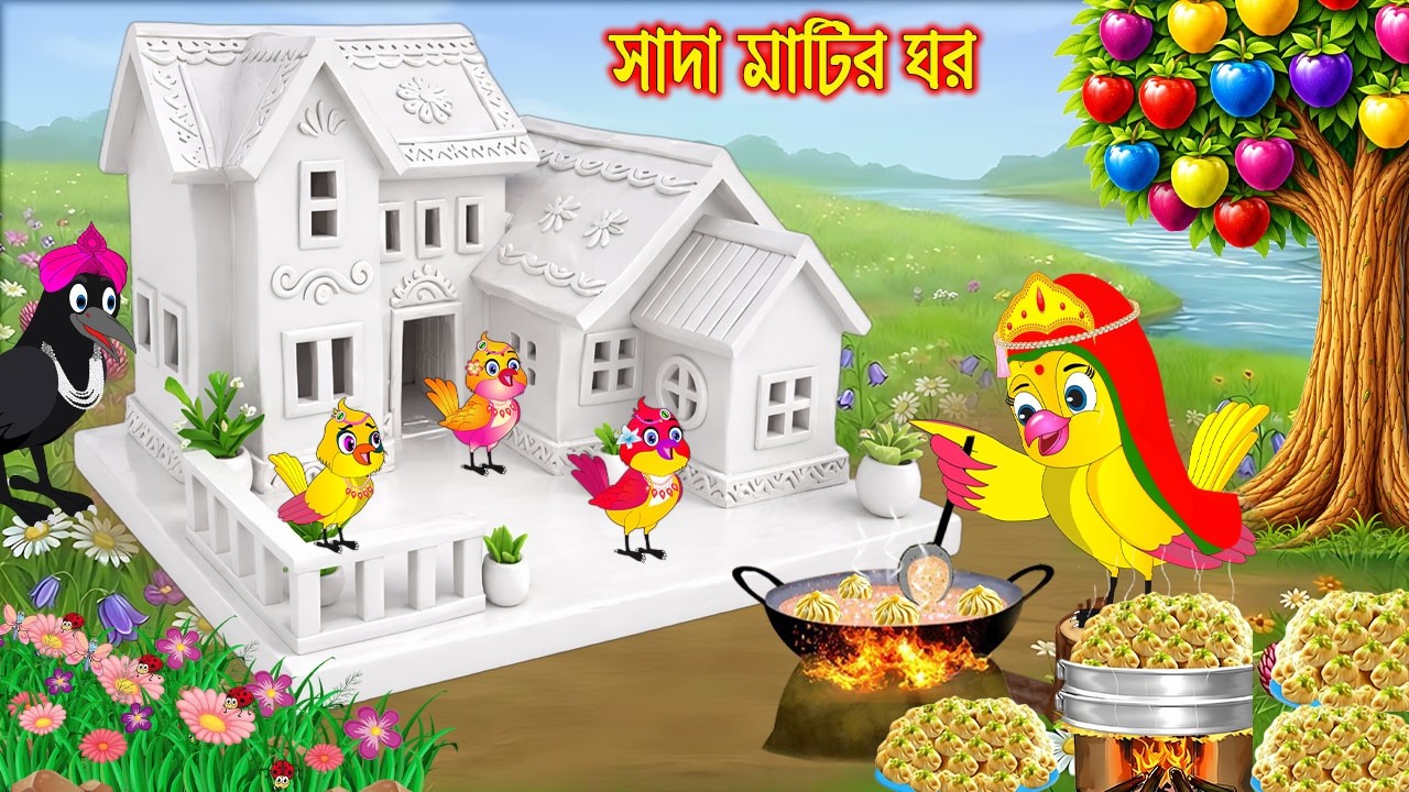 সাদা মাটির ঘর | Sada Matir Ghor | Bangla Cartoon | Rupkothar golpo | Tuni Pakhir Golpo Pakhir Golpo