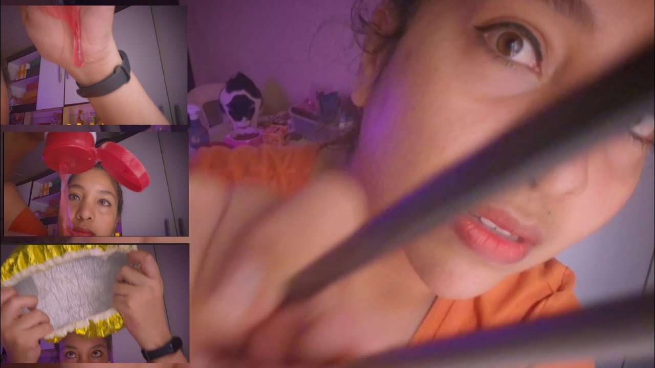 ASMR Tratamento de desintoxicação capilar com raspagem do couro cabelo + removendo cravos do rosto🌿🌙