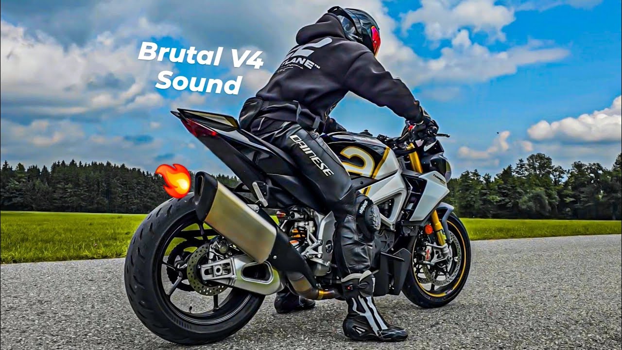 Extrem loud Aprilia Tuono V4 1100 - Soundcheck + Launch control