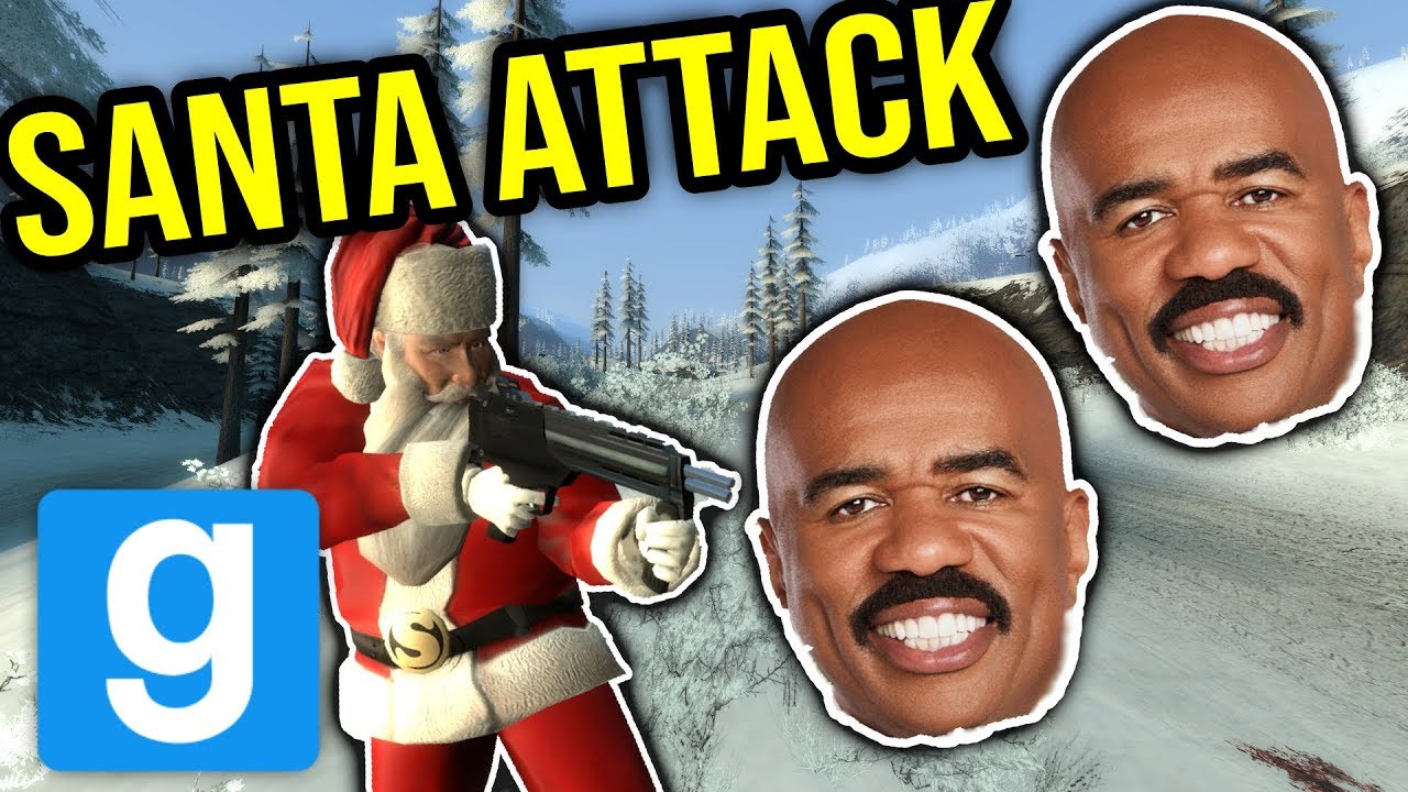СПАСАЕМ САНТУ ОТ СТИВА ХАРВИ!! (gmod nextbot)