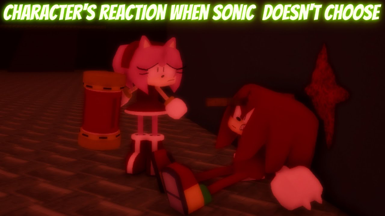 Character's Reaction When Sonic Doesn'T Choose | Sonic.EXE: The Disaster