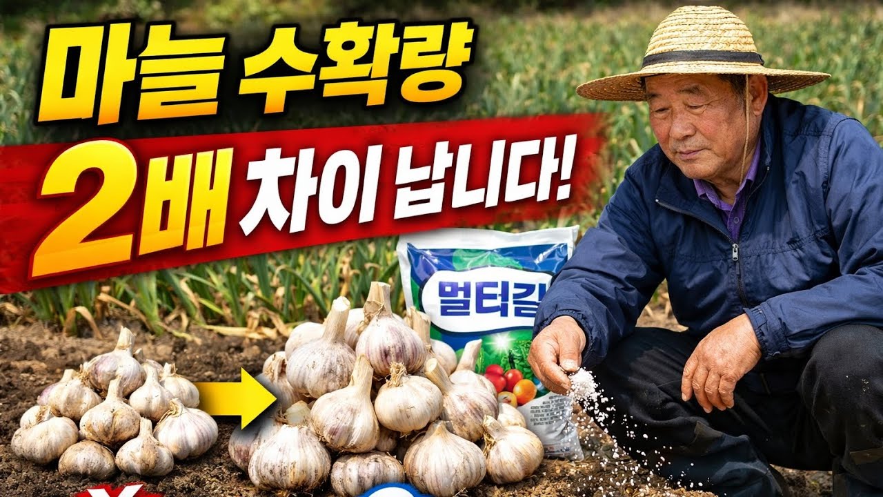 작년 결과가 증명했습니다!! 올해도 멀티칼 갑니다!  #마늘추비 #마늘농사 #멀티칼비료 #비료사용법 #텃밭농사 #마늘밭부직포걷어내기