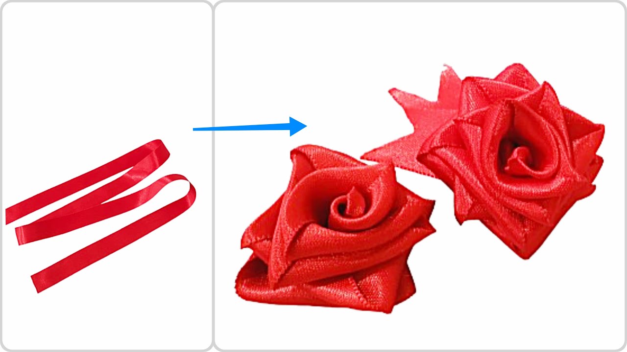 DIY Ribbon Rose Flower Tutorial 🌹 | Easy Step-by-Step Guide for Stunning Handmade Decor