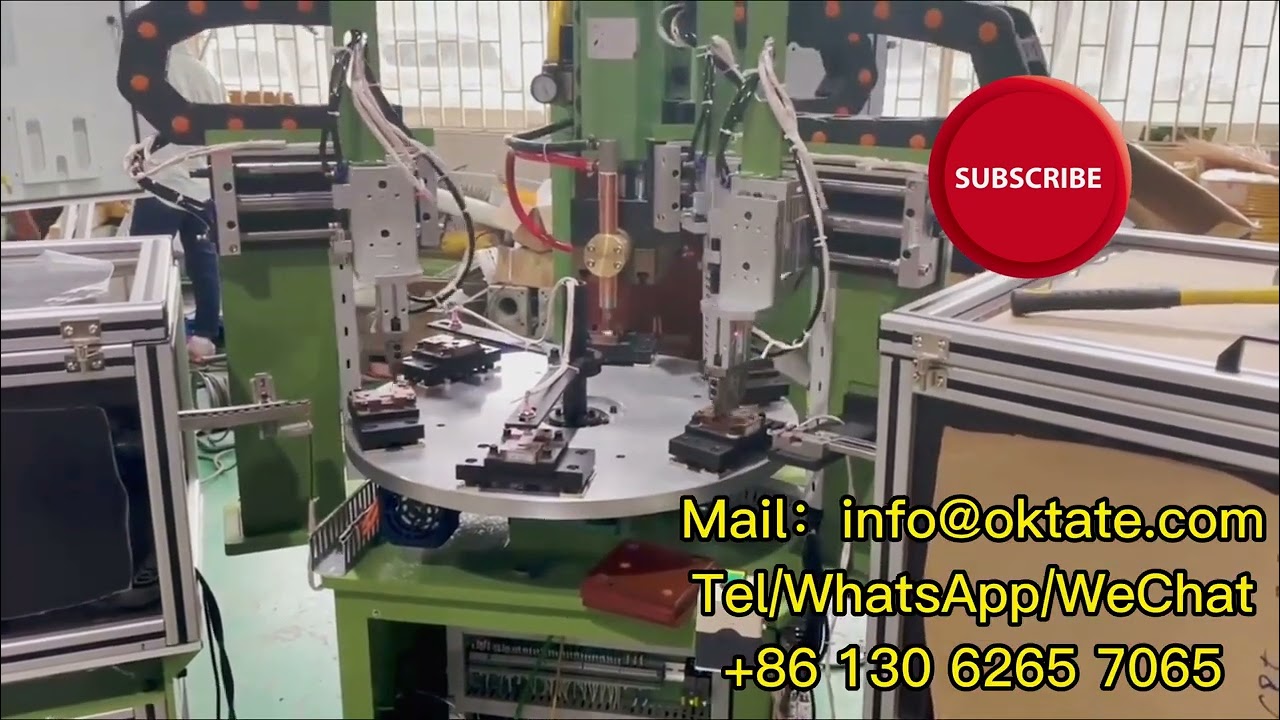 Automatic Spot Welding Machine, Equipped 6 Stations, Automatically Load, Inspect,weld and unload!