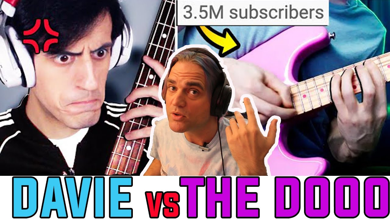 Davie vs The Dooo (Reaction) ( Omegle: BASS vs GUITAR Epic Battle ft. The Doo) // Guitarist Reacts