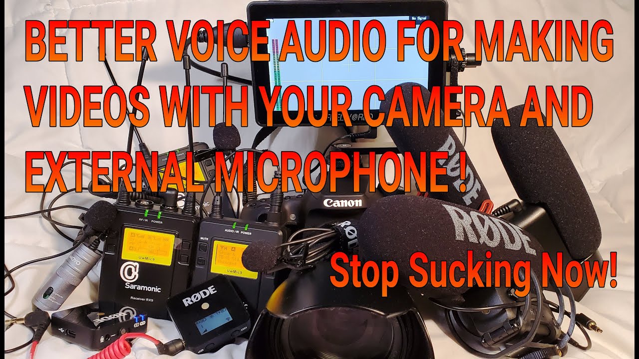 How to get better voice audio using external microphones for filming and making videos!