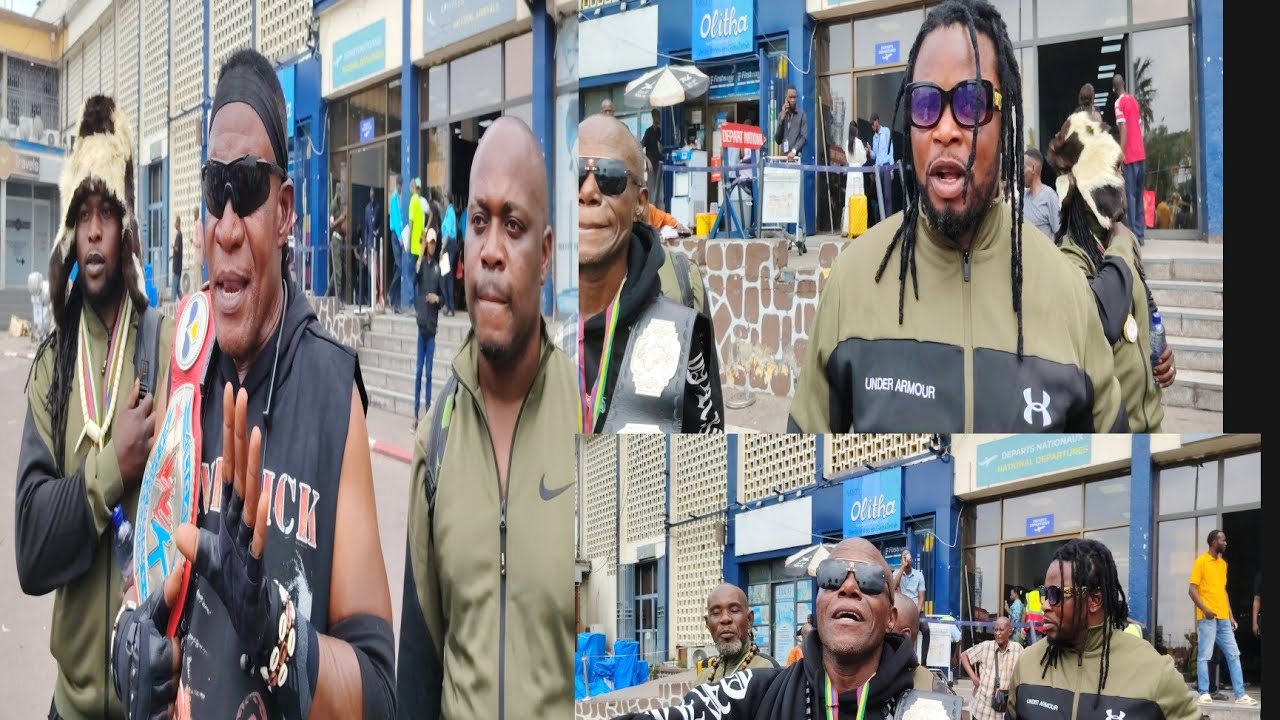LE 24 FÉVRIER EN DIRECT AÉROPORT DE N'DJILI ARRIVÉ YA BA CATCHEURS YA KATANGA MOTO EPELI 🔥 🔥 