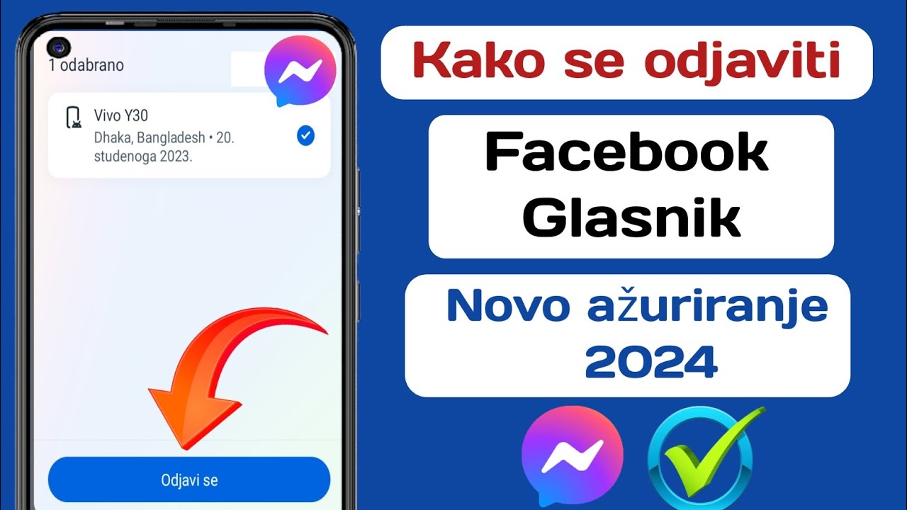 Kako se odjaviti s Facebook Messengera na Androidu (novo 2024.) ||  Odjava iz Messenger aplikacija.