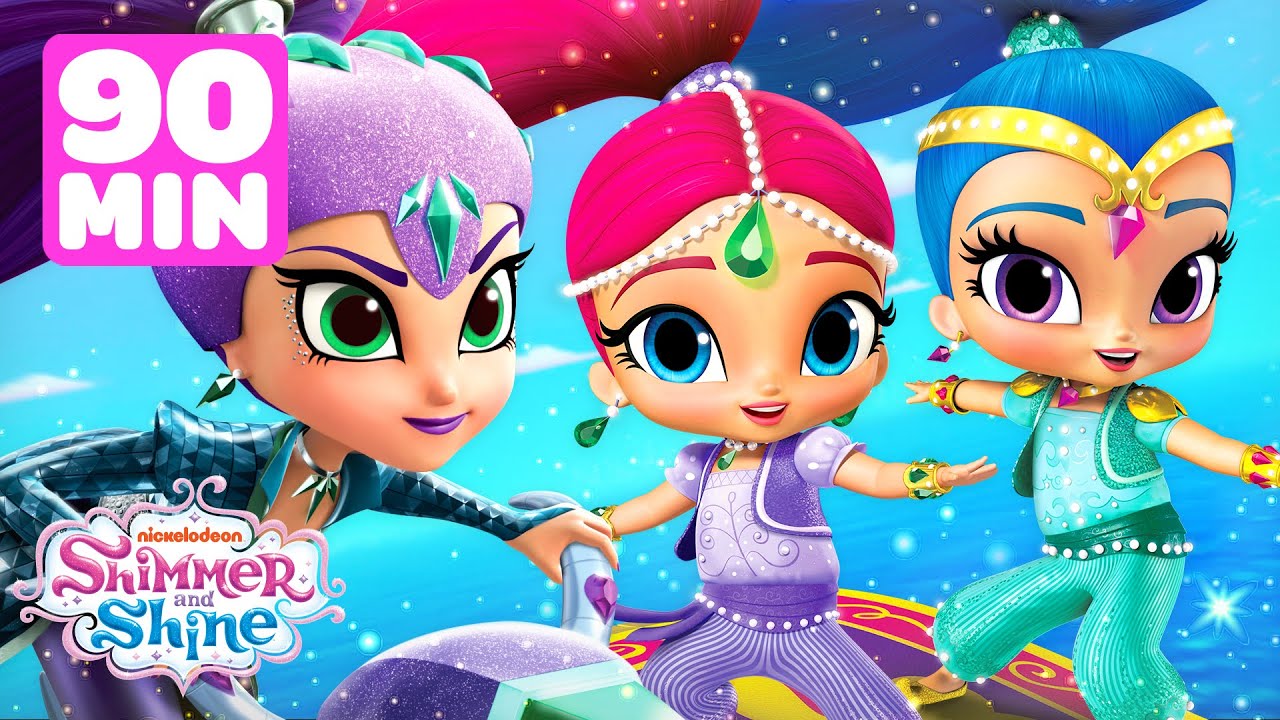 Shimmer & Shine's FLYING Magic Carpet Adventures & More! ☁️ w/ Zeta | 90 Minutes | Shimmer and Shine