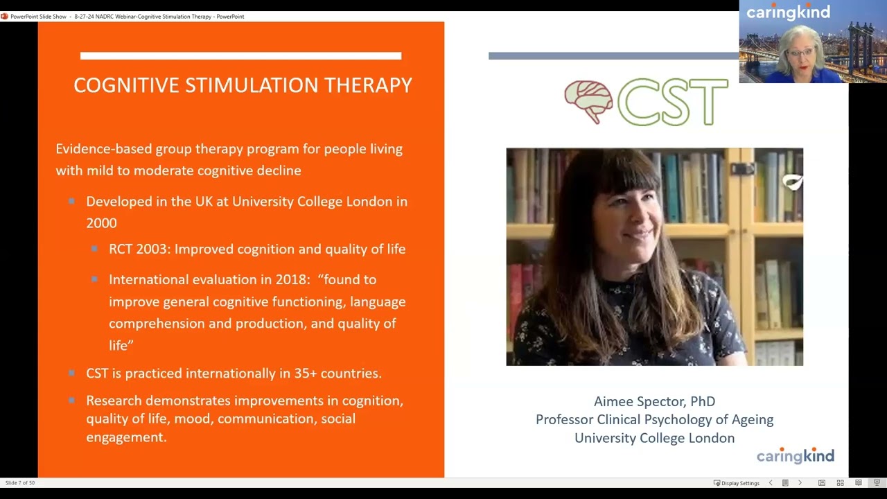 2024 NADRC Webinar (08/27/24): Cognitive Stimulation Therapy Programs—Directly Supporting PLWD