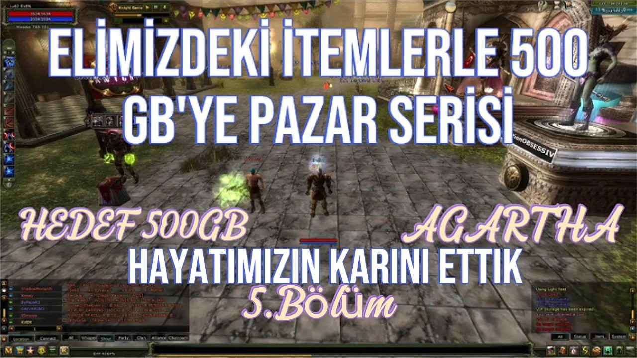 Knight Online | 500 GB’ye Pazar Serisi | Bölüm 5 (Agartha)|MÜKEMMEL KAZANÇ